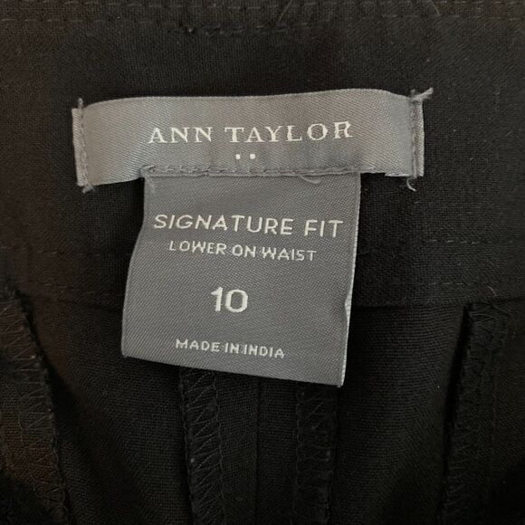 Ann Taylor Shorts Womens Sz 10 Black Signature Fit Bermuda Stretch Button/Zip - Picture 4 of 7